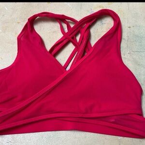 Women's Pink Cross-Back Bralette